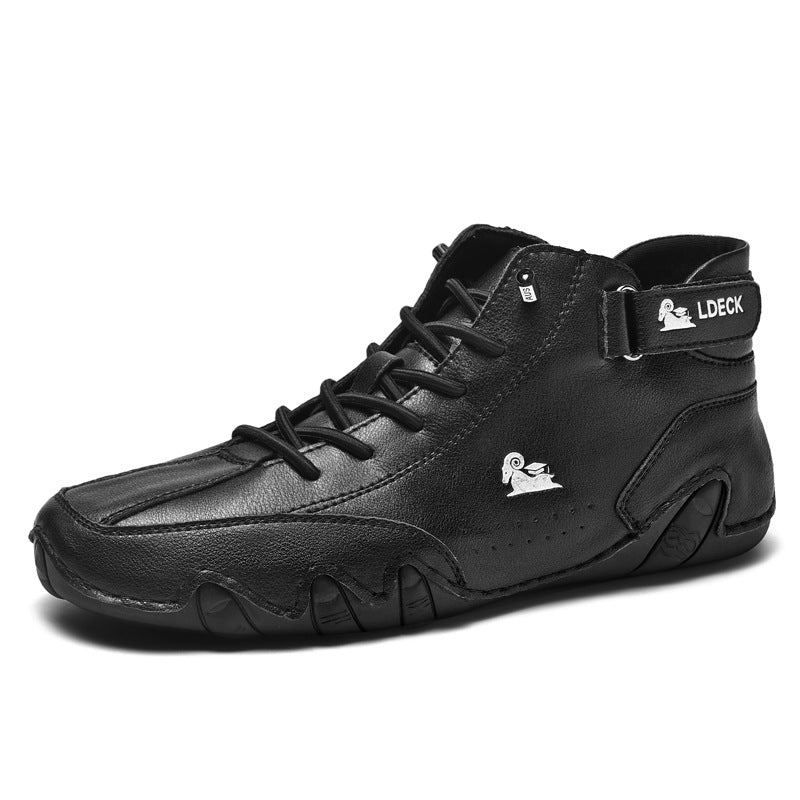 Men's High-Top Barefoot Sneakers | Lace and Velcro Fastening