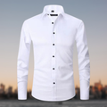 Men's Long Sleeve Formal Shirt with Button Placket