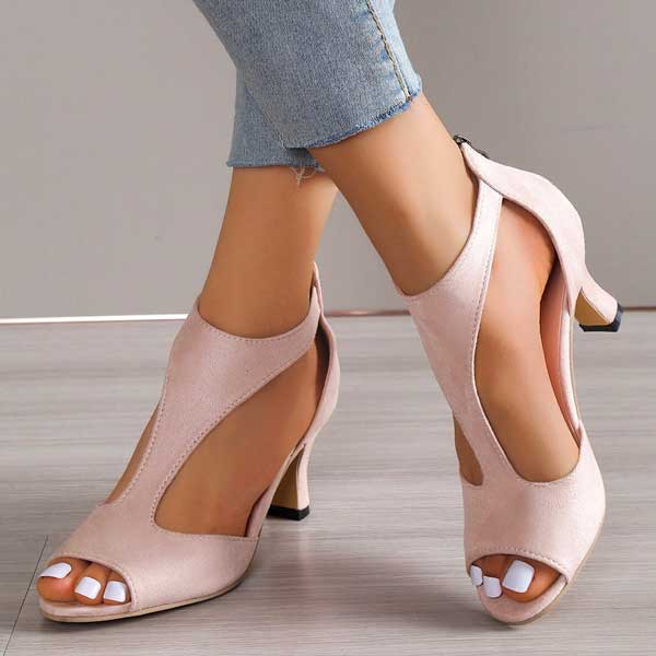 Women's Stylish T-Strap Sandals | Low Block Heels