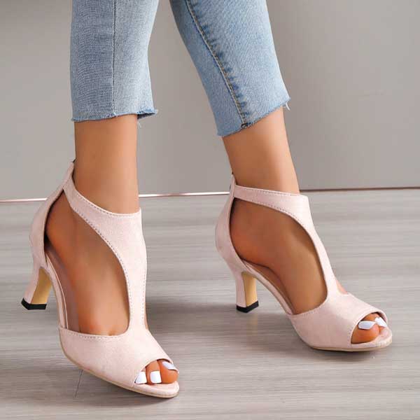 Women's Stylish T-Strap Sandals | Low Block Heels