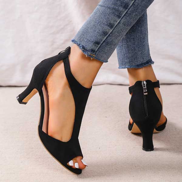 Women's Stylish T-Strap Sandals | Low Block Heels