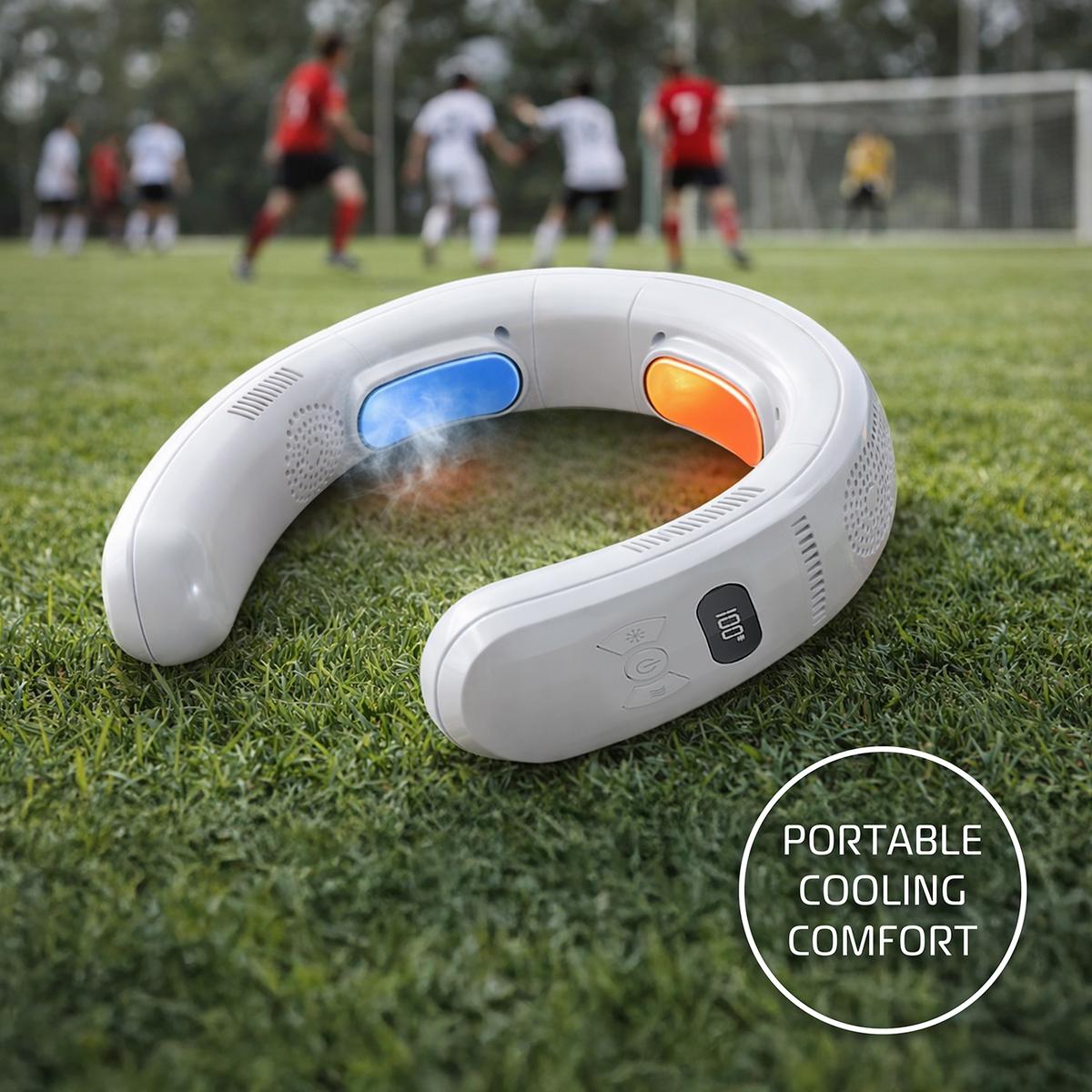 3-Zone Neck Cooler and Heater, Versatile Wearable Neck Fan for All Weather