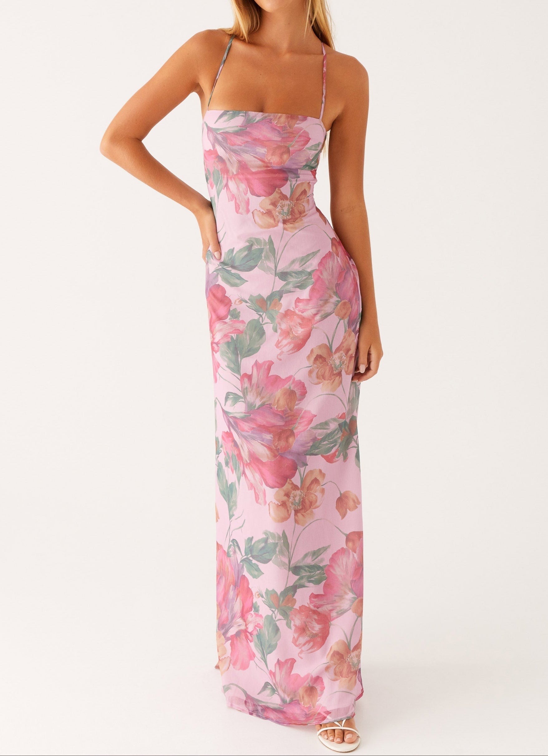 Agnesina Maxi Dress - Pink Floral