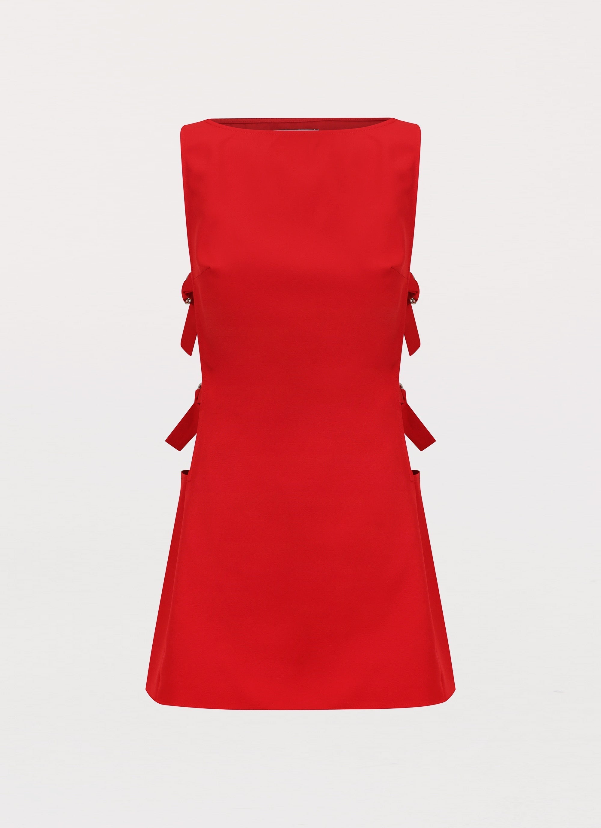 Amanda Buckle Mini Dress - Red