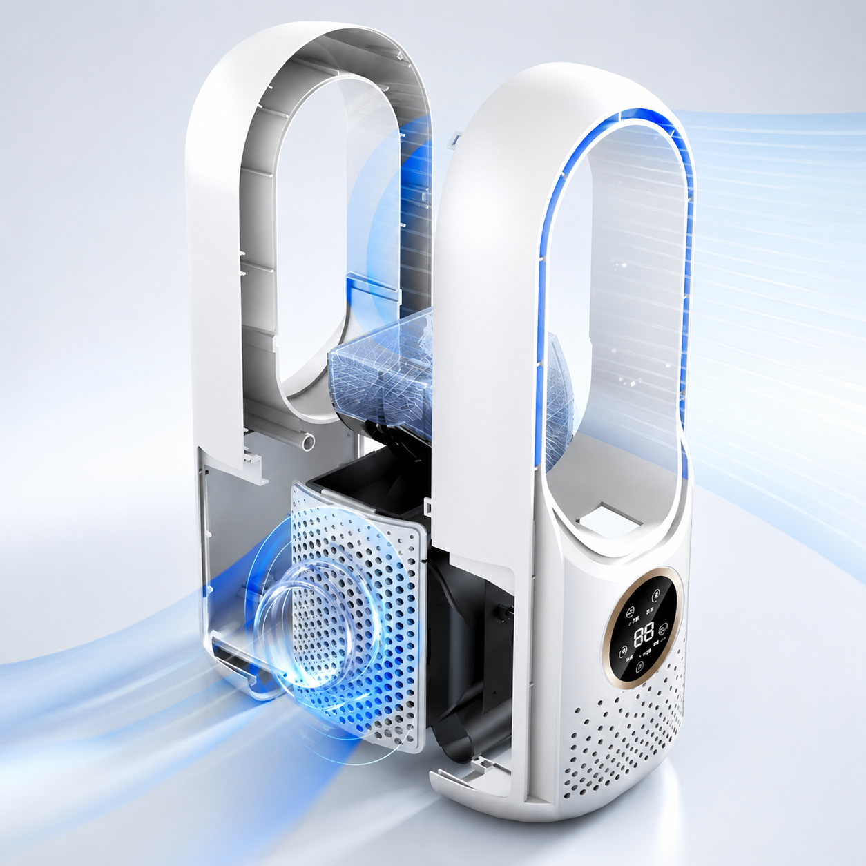 Portable Bladeless Air Conditioner Cooling Fan