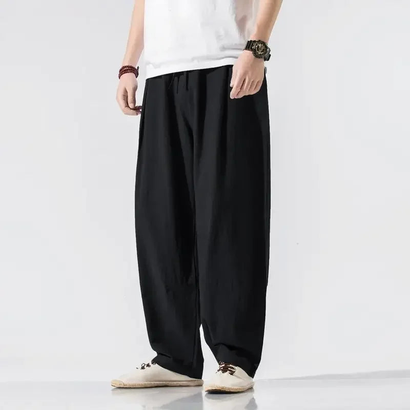 Men's Loose Fit Casual Harem Trousers | Wide Leg