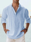 Men's Casual Henley Shirt | Long Sleeve