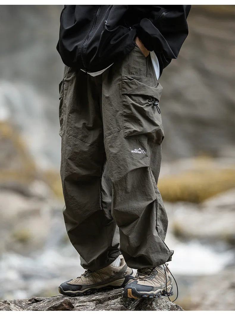 Men's Baggy Outdoor Cargo Pants | Multi-Pocket