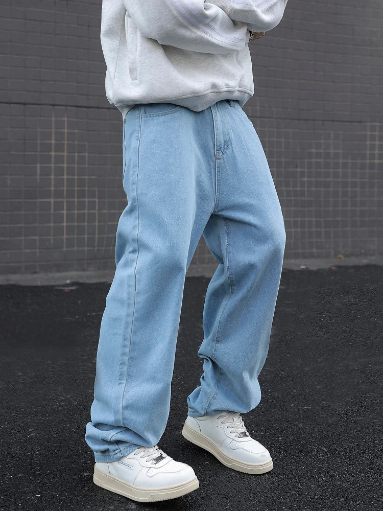Men's Retro Streetwear Baggy Jeans | Wide-Leg