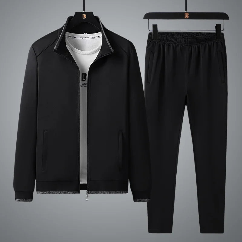 Men's 2-Piece Athletic Tracksuit Set | Zip-Up Jacket and Jogger Pants