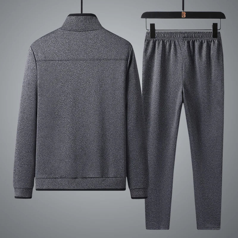 Men's 2-Piece Athletic Tracksuit Set | Zip-Up Jacket and Jogger Pants