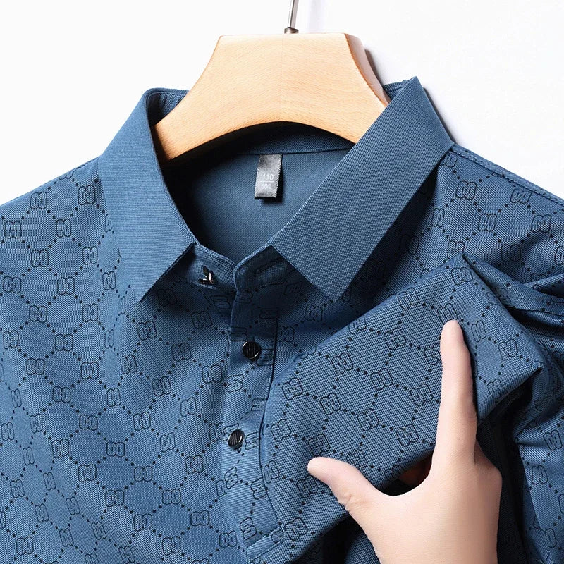 Men's Business Casual Collared Polo Shirt | Short Sleeve