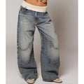 Women's Low Rise Wide Leg Baggy Jeans