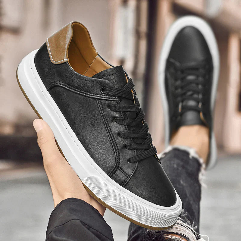 Men's Minimalist Low-Top Casual Sneakers | Lace-Up Closure