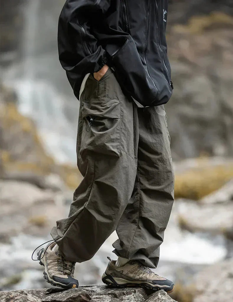 Men's Baggy Outdoor Cargo Pants | Multi-Pocket