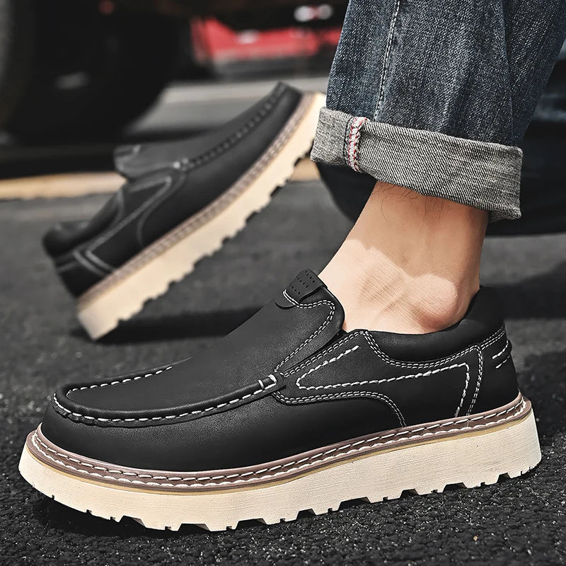 Men's Retro Slip-On Loafers | Walking