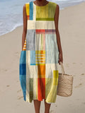 Women's Sleeveless A-line Maxi Dress | with Pockets