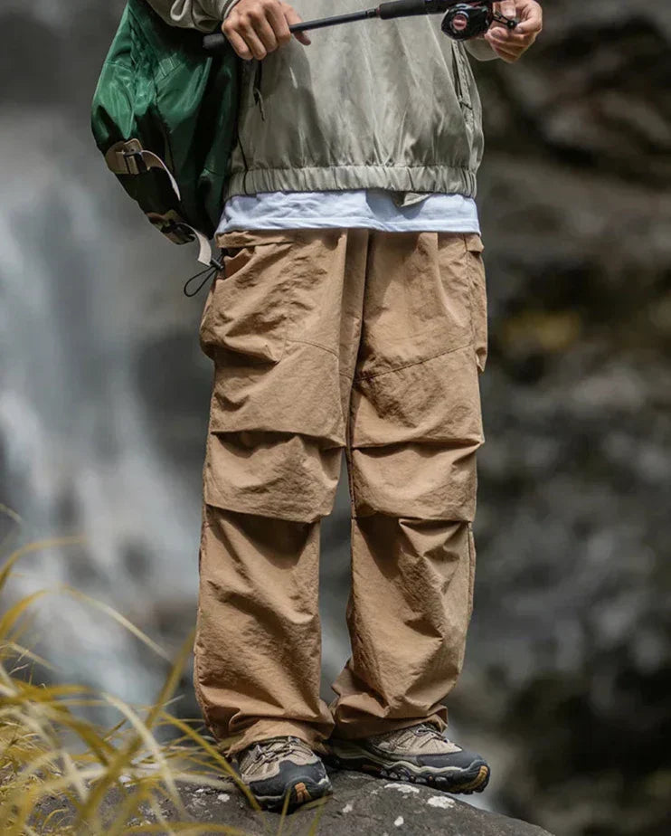 Men's Baggy Outdoor Cargo Pants | Multi-Pocket