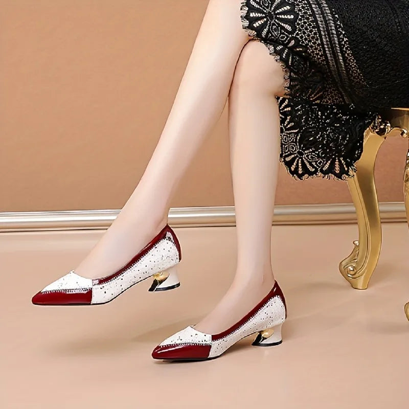 Women's Slip-On Pointed Toe Pumps | Block Heel