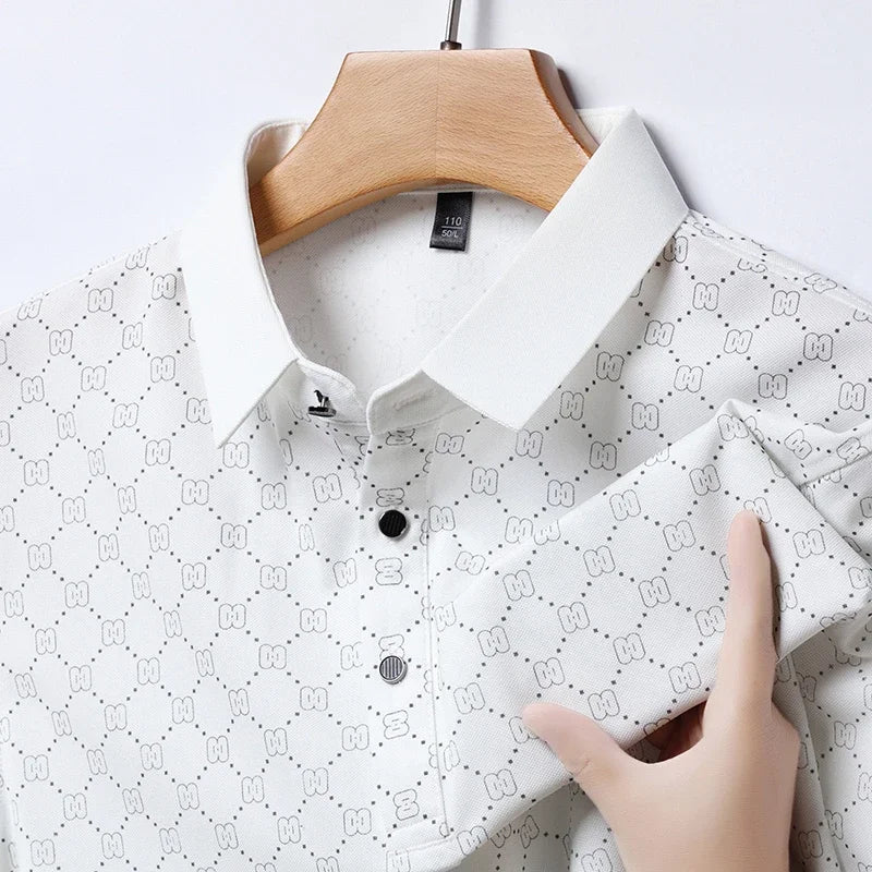 Men's Business Casual Collared Polo Shirt | Short Sleeve