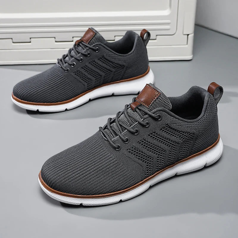 Men's Knit Casual Walking Sneakers | Low-Top