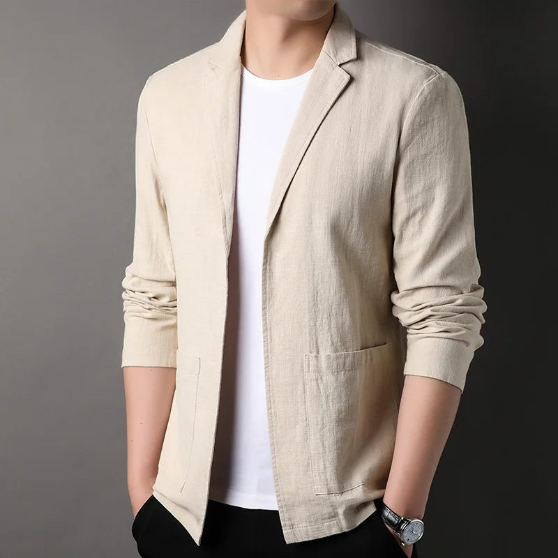 Men's Casual Linen Blazer Jacket | Slim Fit
