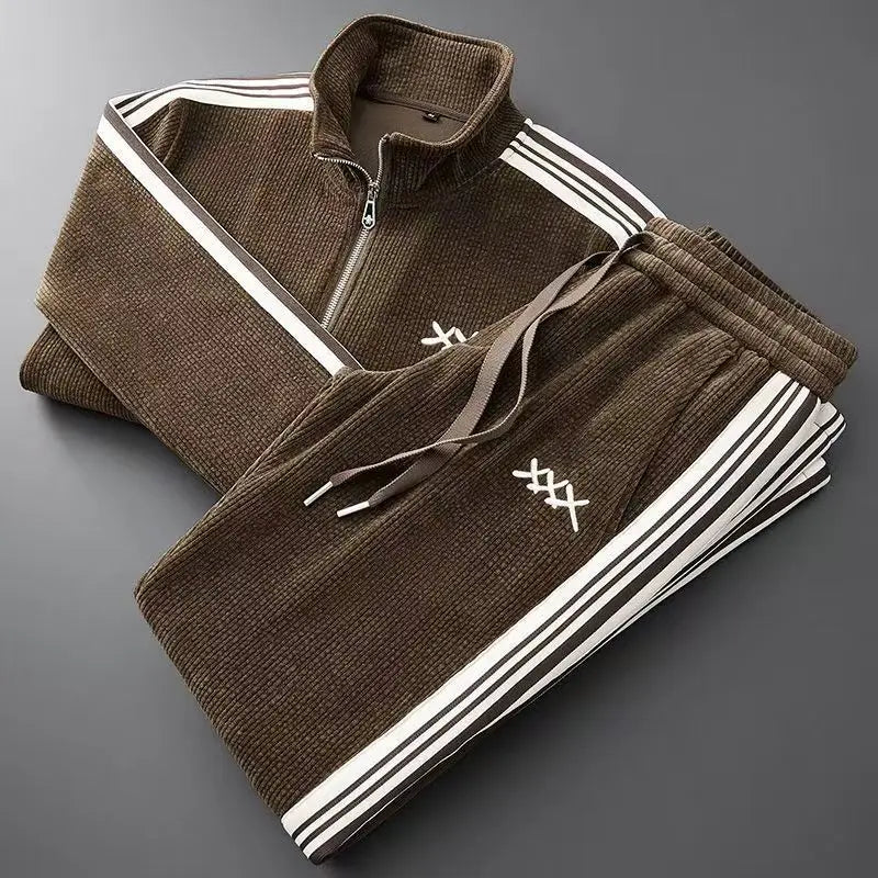 Men's Athletic Tracksuit Set | Full-Zip Jacket and Pants