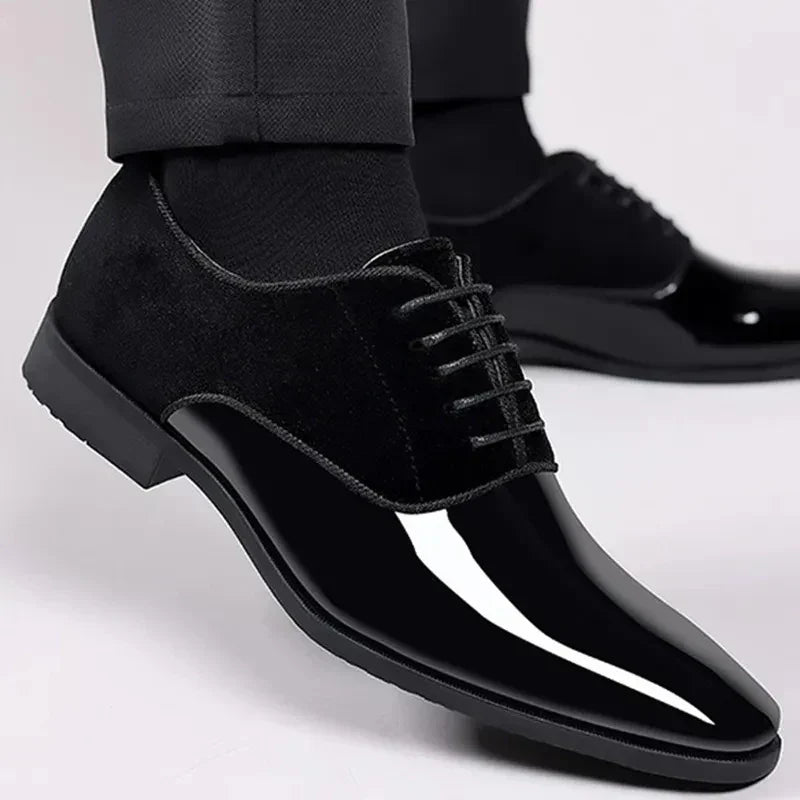Men's Glossy Formal Oxford Shoes | Lace-Up