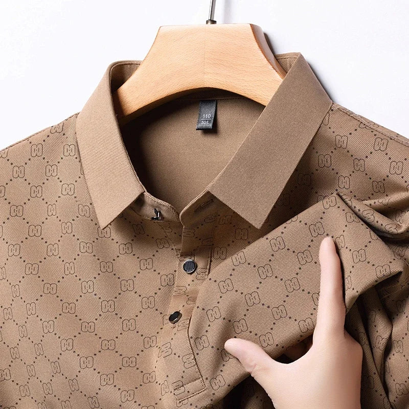 Men's Business Casual Collared Polo Shirt | Short Sleeve
