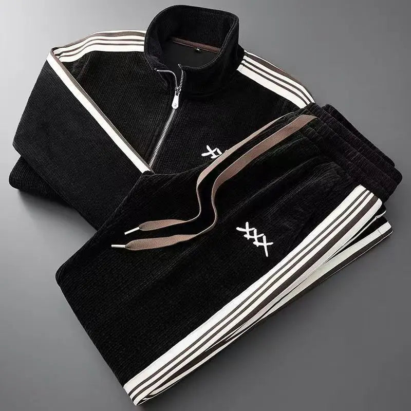 Men's Athletic Tracksuit Set | Full-Zip Jacket and Pants