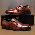 Men's Double Monk Strap Formal Shoes | Cap Toe