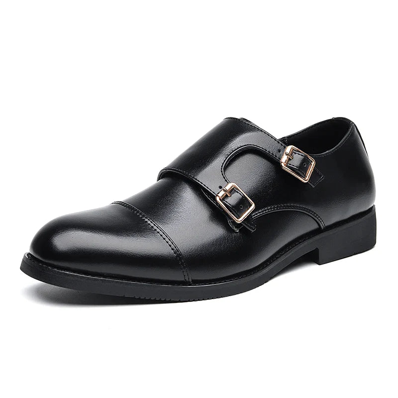 Men's Double Monk Strap Formal Shoes | Cap Toe