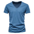 Men’s Casual V-Neck Slim Fit T-Shirt | Short Sleeve