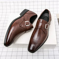 Men's Monk Strap Formal Oxford Shoes | Brogue Toe
