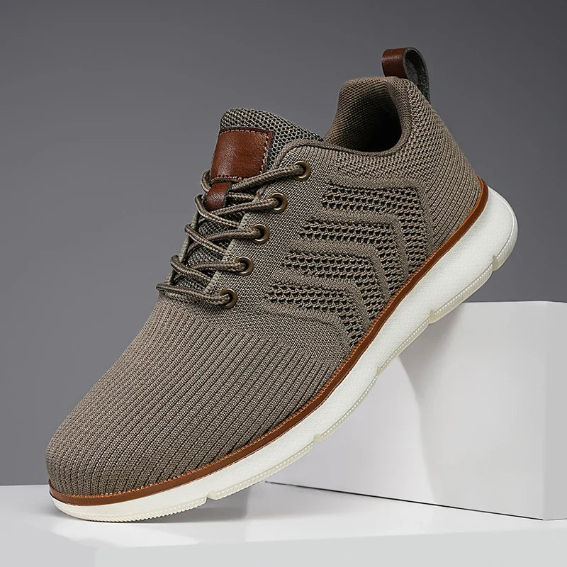 Men's Knit Casual Walking Sneakers | Low-Top