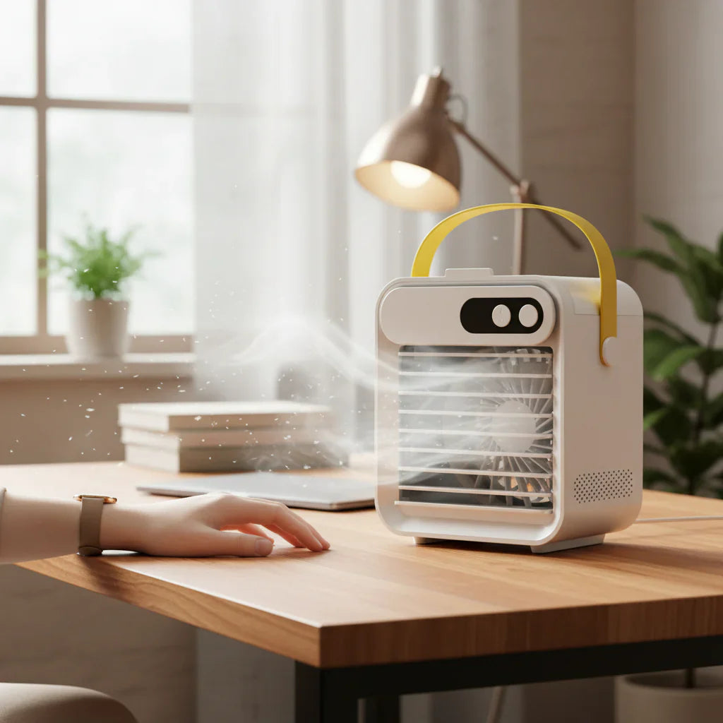 Portable Mini Air Conditioner with Mist Humidifier and Cooling Fan