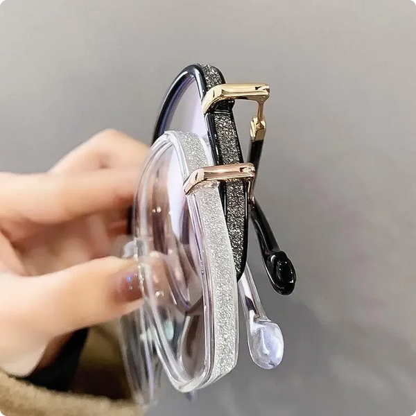 Women’s Retro Oversized Cat-Eye Glasses | Clear Frame
