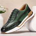 Men's Casual Low-Top Sneakers | with Crocodile Pattern