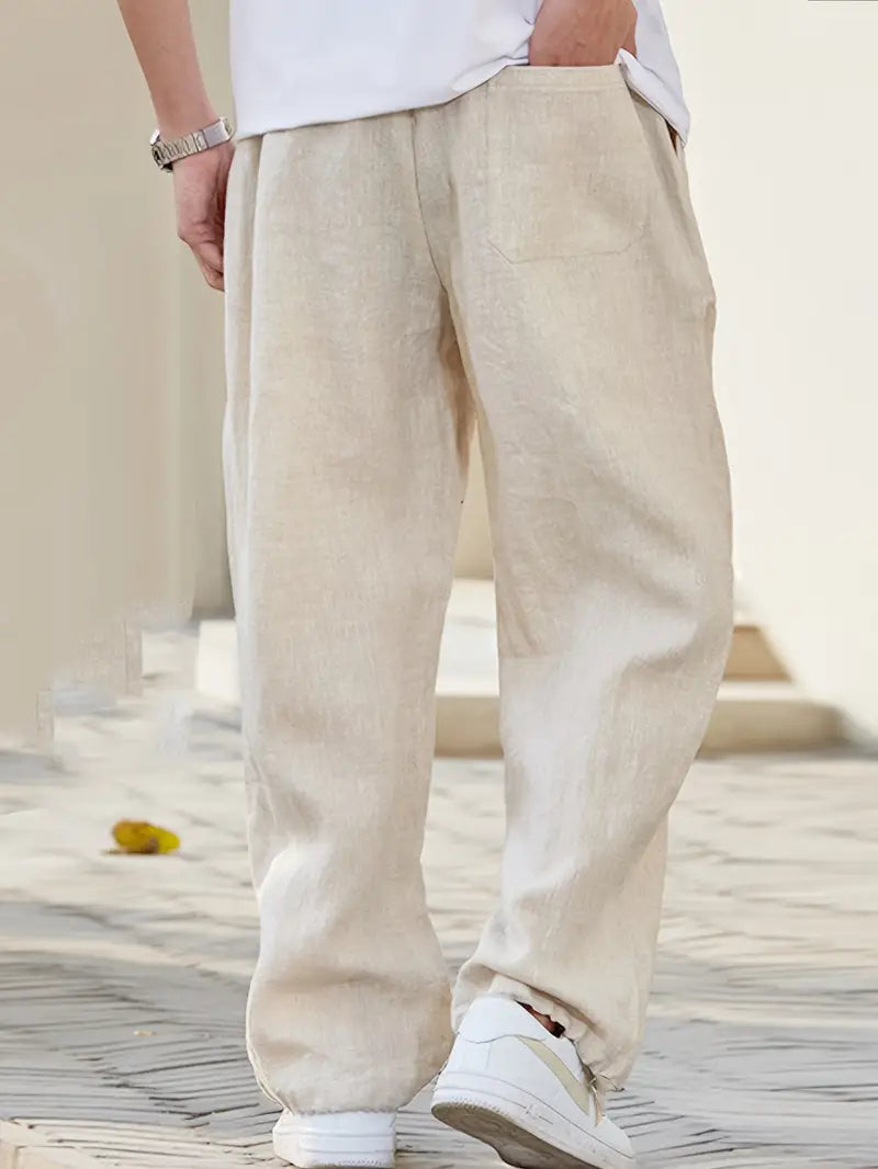 Men's Casual Baggy Linen Pants for Summer