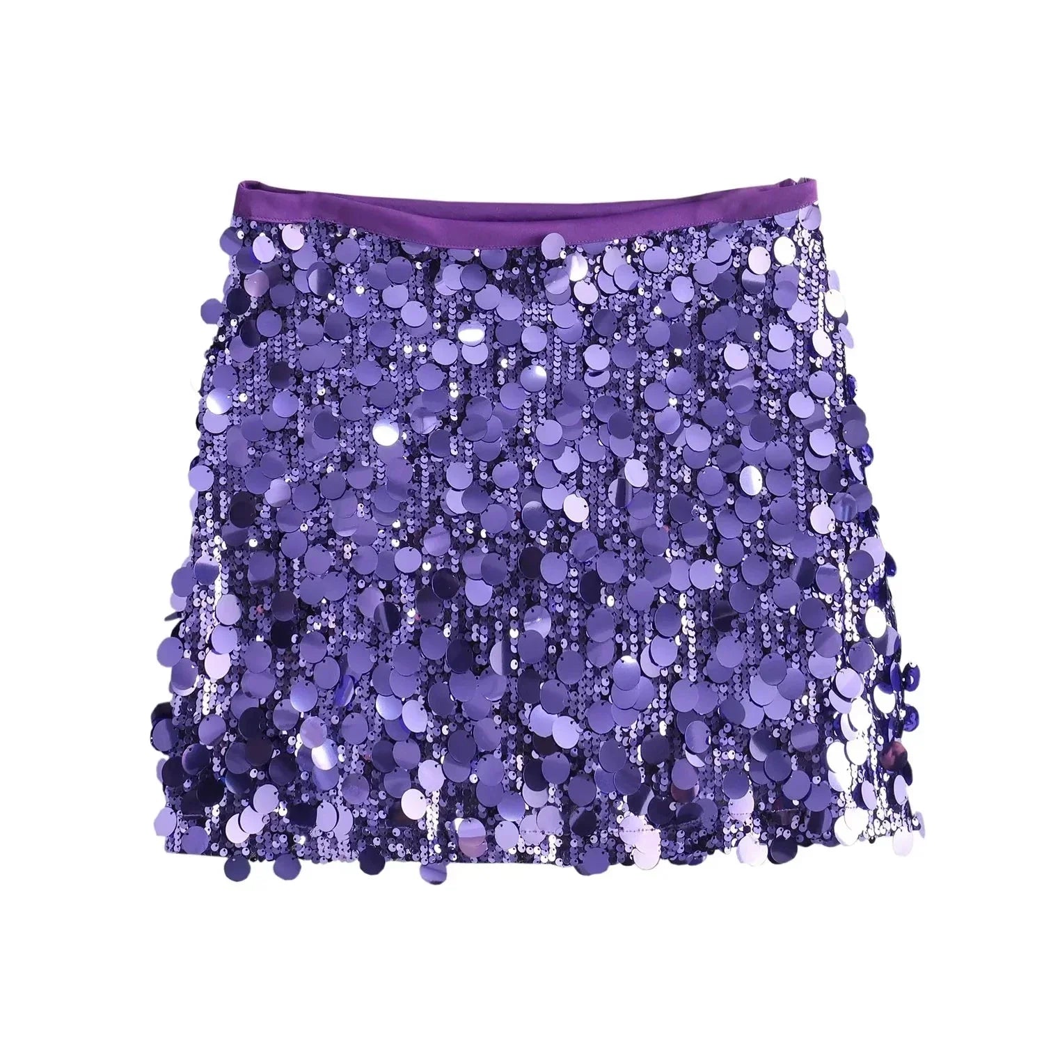 Glittery High-Waisted Mini Skirt for Women