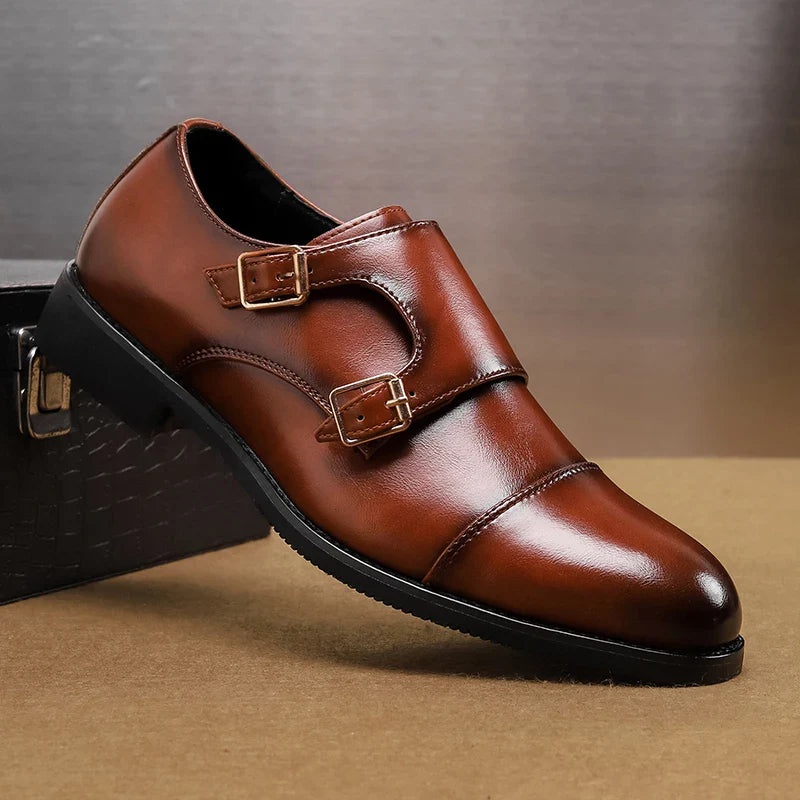 Men's Double Monk Strap Formal Shoes | Cap Toe