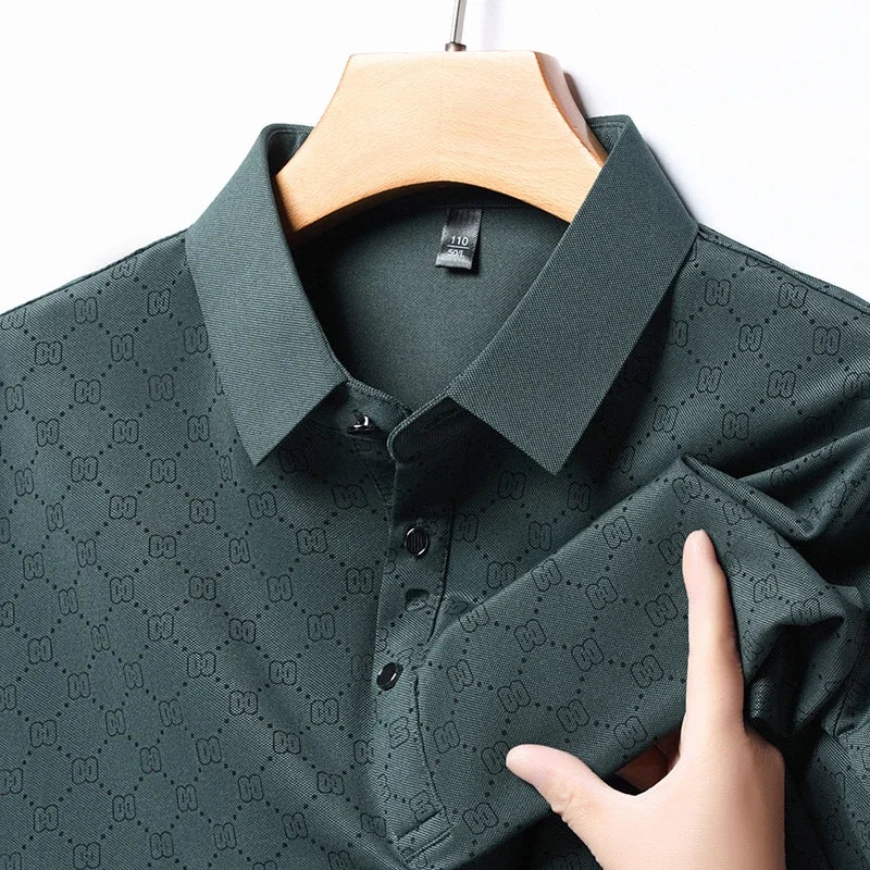 Men's Business Casual Collared Polo Shirt | Short Sleeve
