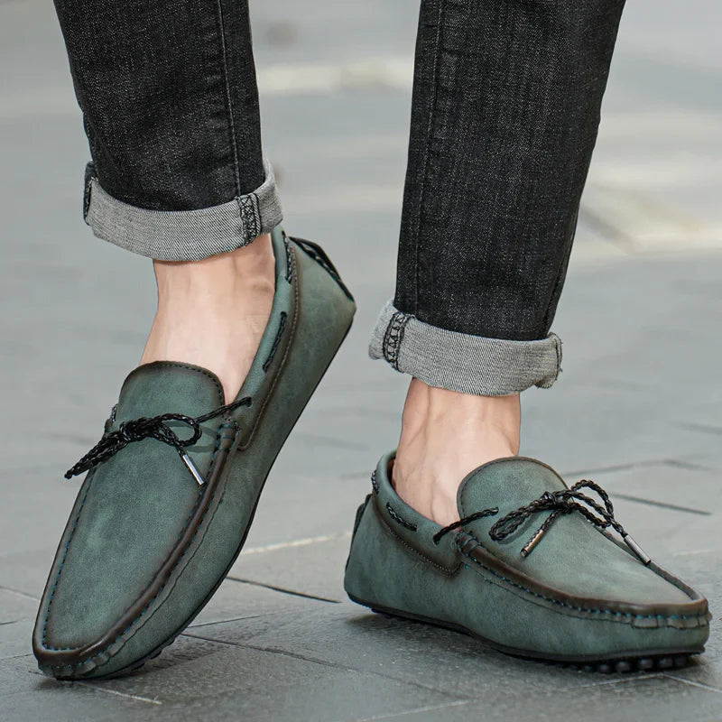 Men’s Casual Slip-On Loafers | with Bow Accent