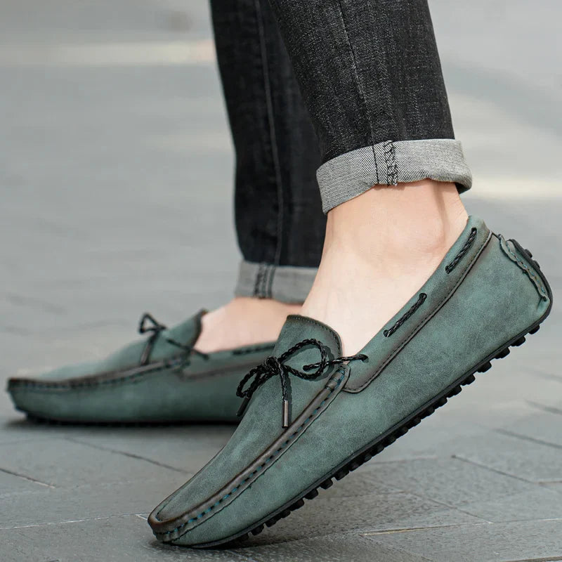 Men’s Casual Slip-On Loafers | with Bow Accent