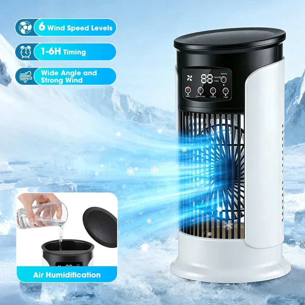 Multi-Functional 3-in-1 Portable Air Cooler with Humidifier and LED Night Light
