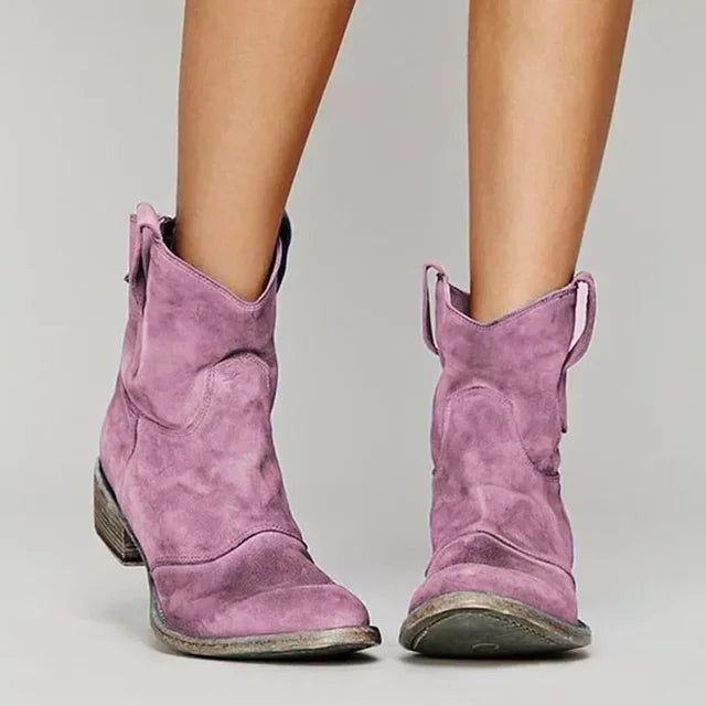 Vintage Women's Cowboy Ankle Boots