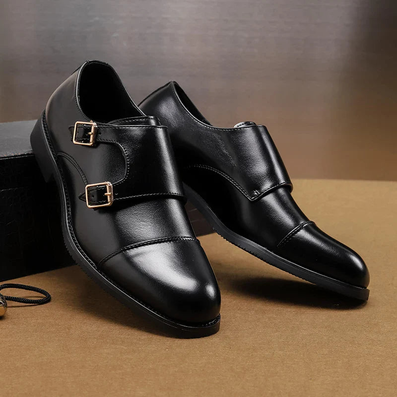 Men's Double Monk Strap Formal Shoes | Cap Toe