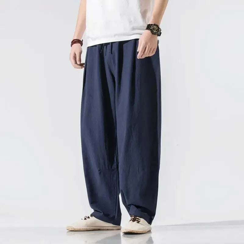 Men's Loose Fit Casual Harem Trousers | Wide Leg
