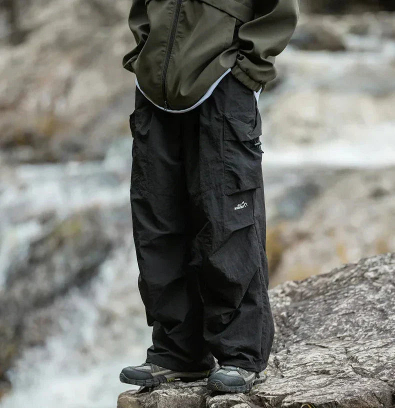 Men's Baggy Outdoor Cargo Pants | Multi-Pocket