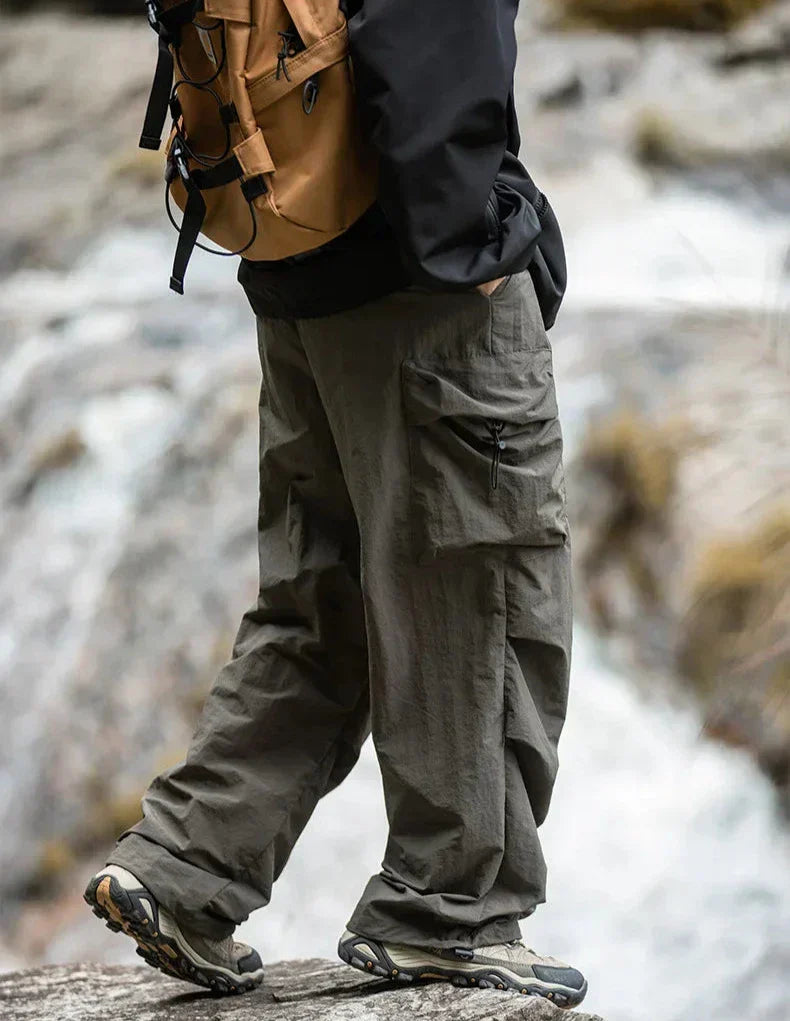 Men's Baggy Outdoor Cargo Pants | Multi-Pocket